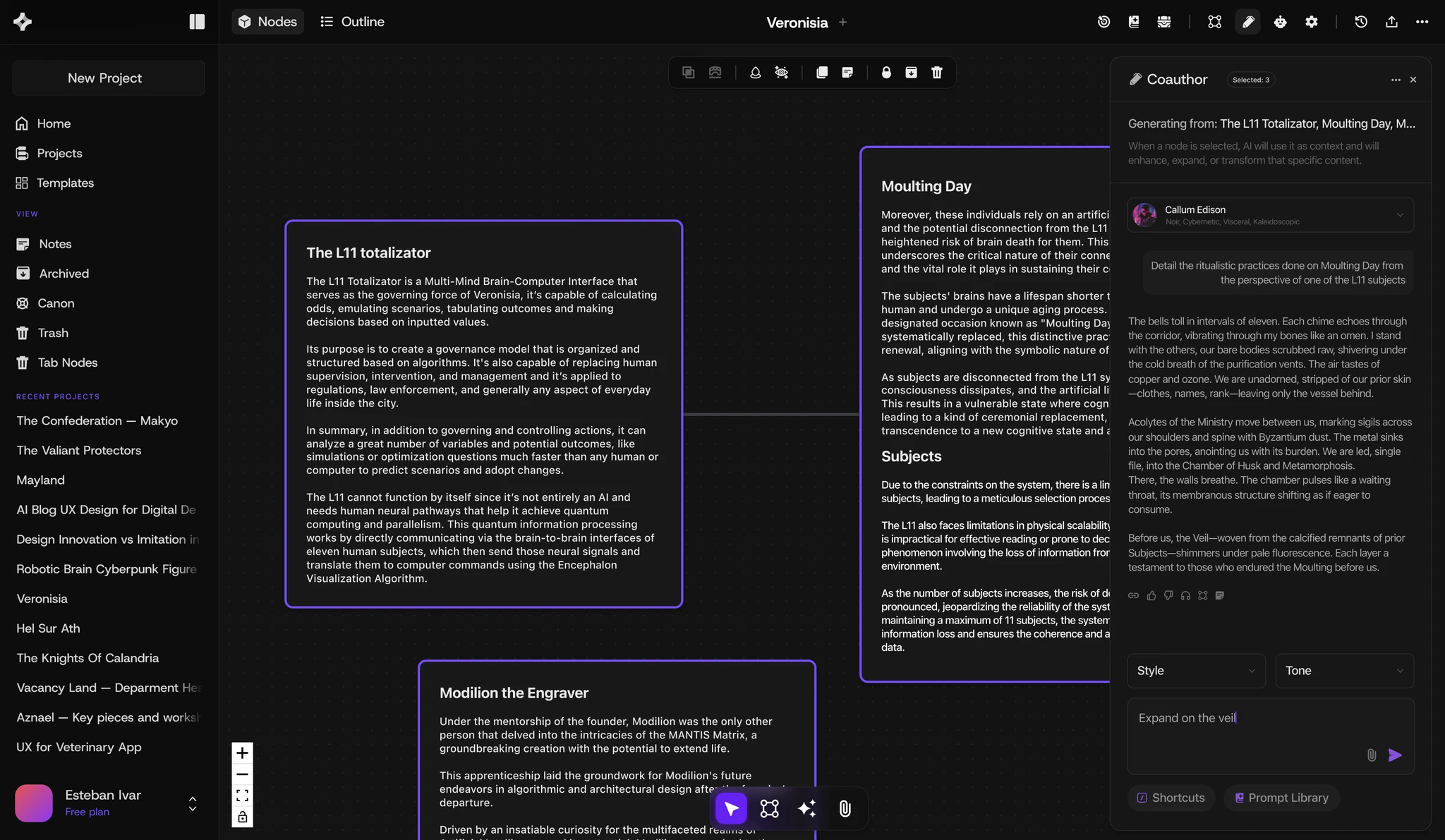 Noetica Outline Canvas